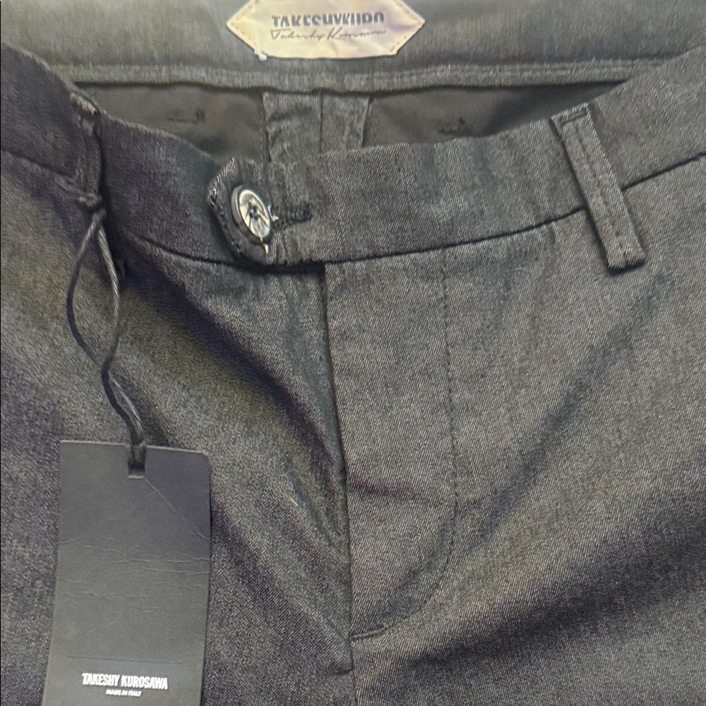 Takeshy Kurosawa Charcoal Flat Front Shorts